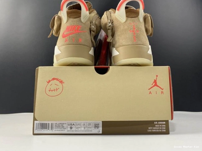 Jordan 6 Scott Air British Travis DH0690-200 Retro Khaki 0821
